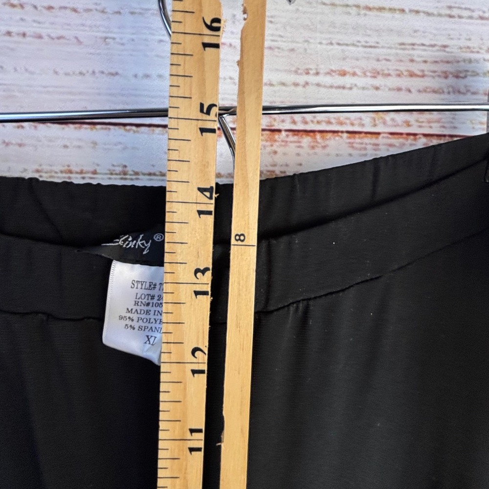 Minimalist Wide Leg Pants Slinky Brand XL Black Travel Flowy Drape USA Palazzo - Picture 7 of 10